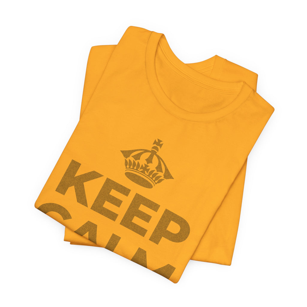 KEEP CALM AND あなたは愛される人 T-Shirt (Baby Blue–Silver)
