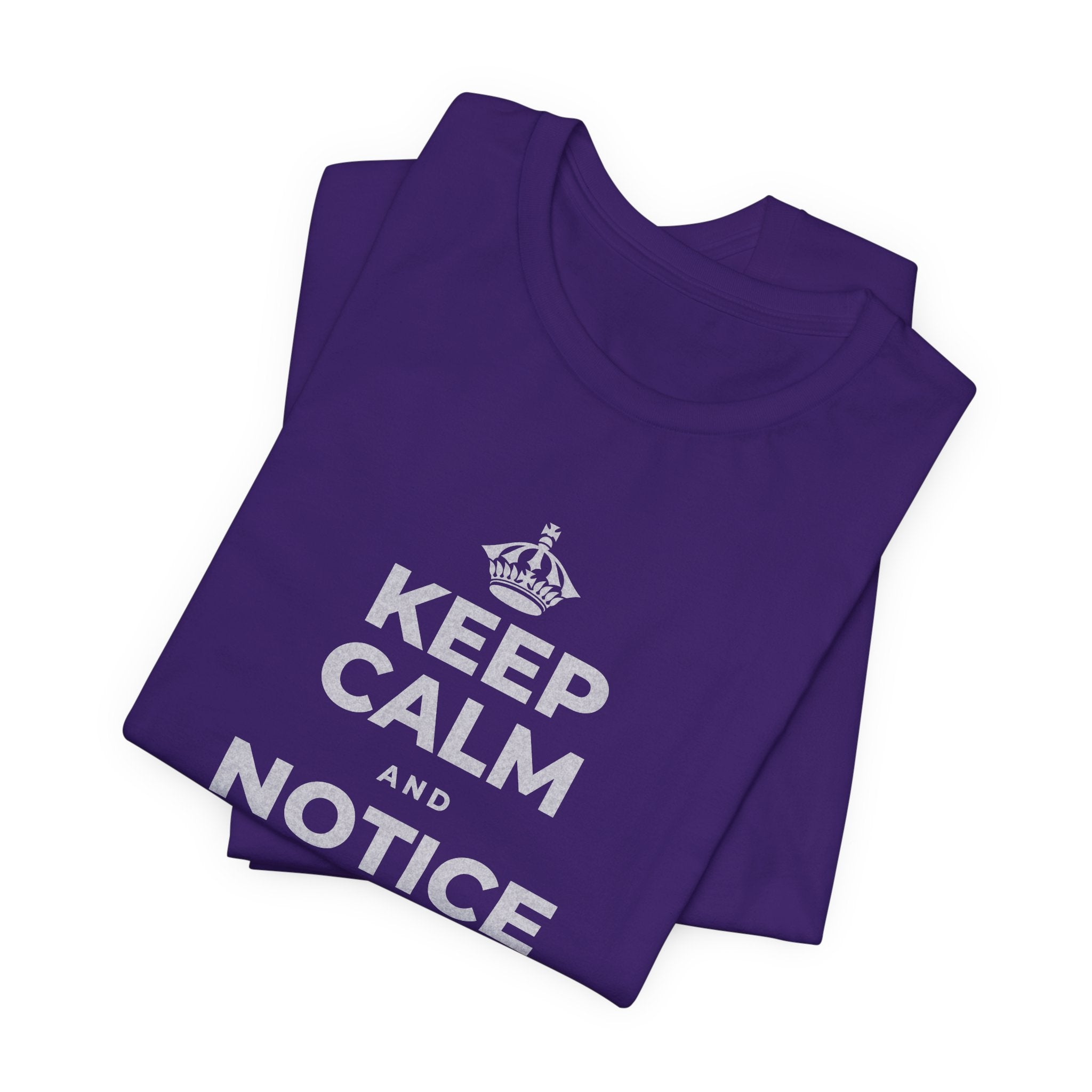 KEEP CALM AND NOTICE YOU'RE SAFE RIGHT NOW T-Shirt (Soft Cream–Heather Mauve)