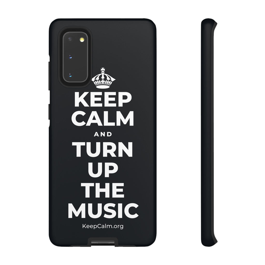 KEEP CALM AND TURN UP THE MUSIC Phone Case (Dark)