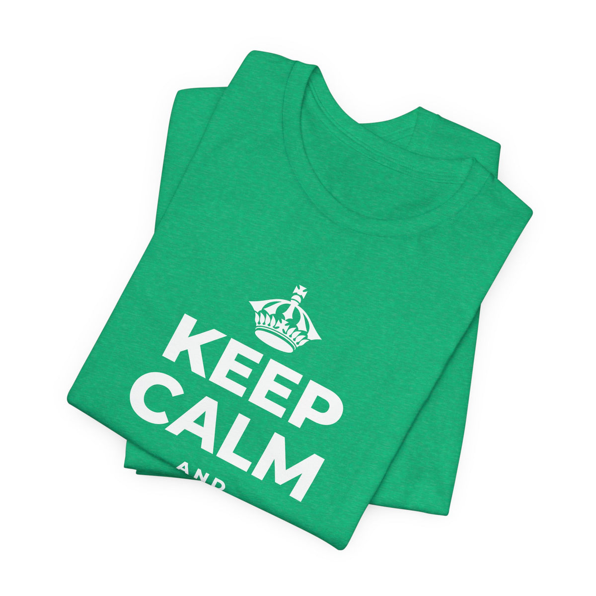 KEEP CALM AND SHOW OUT T-Shirt (Baby Blue–Silver)
