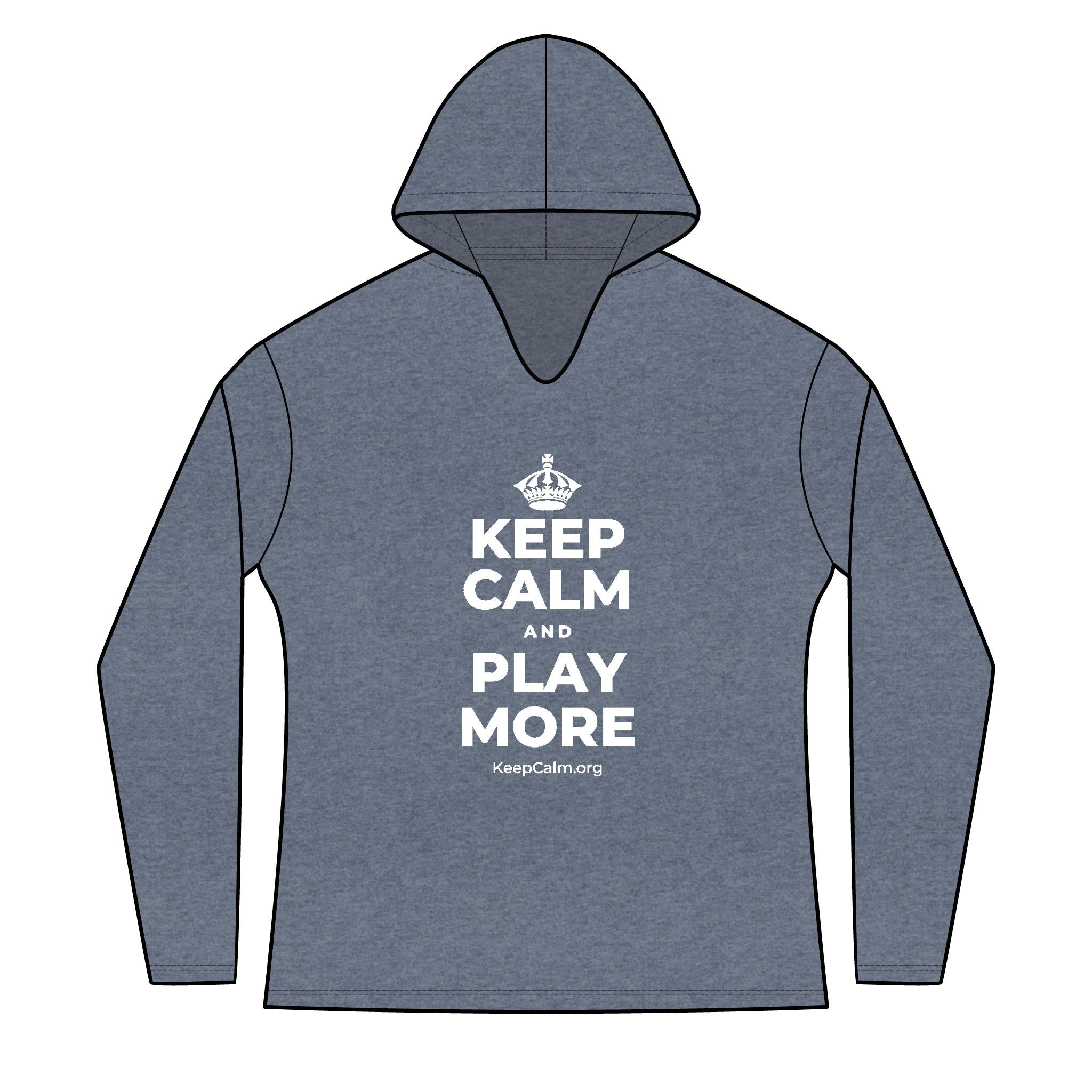 KEEP CALM AND PLAY MORE Women's Long Sleeve Hoodie