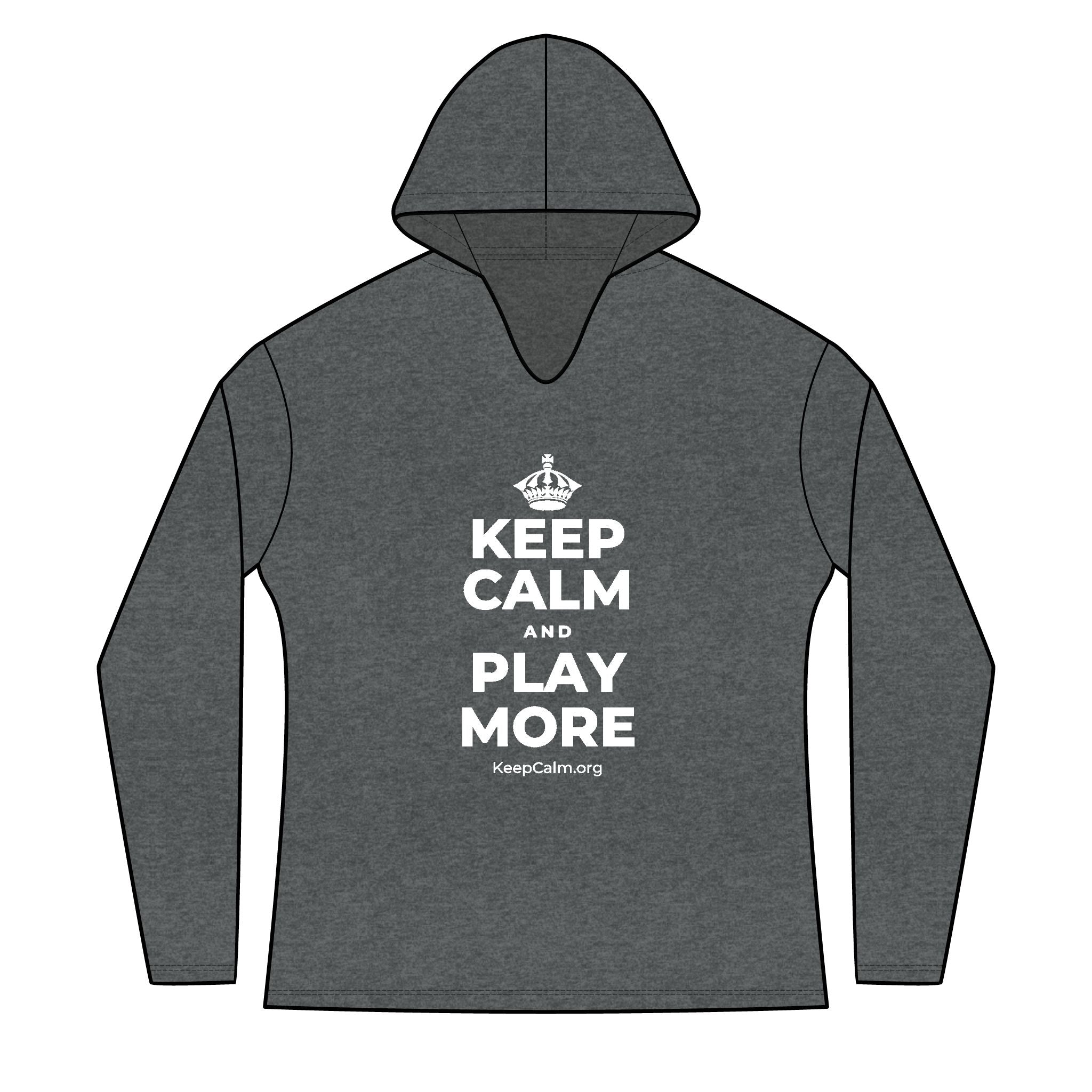 KEEP CALM AND PLAY MORE Women's Long Sleeve Hoodie