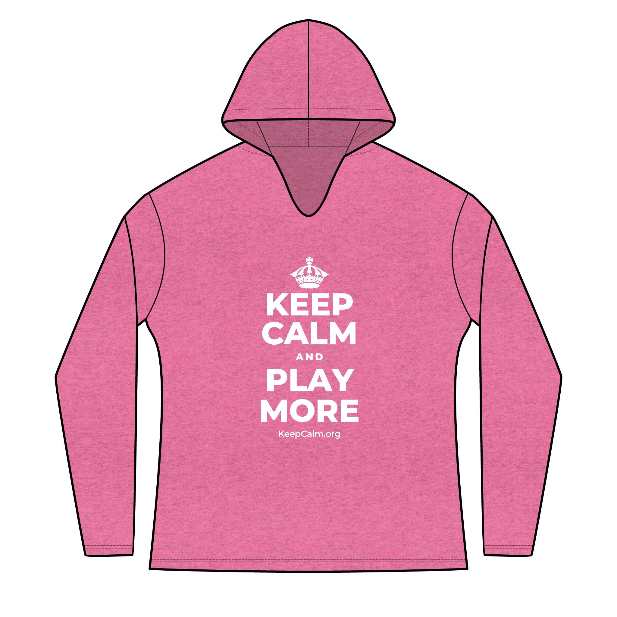 KEEP CALM AND PLAY MORE Women's Long Sleeve Hoodie