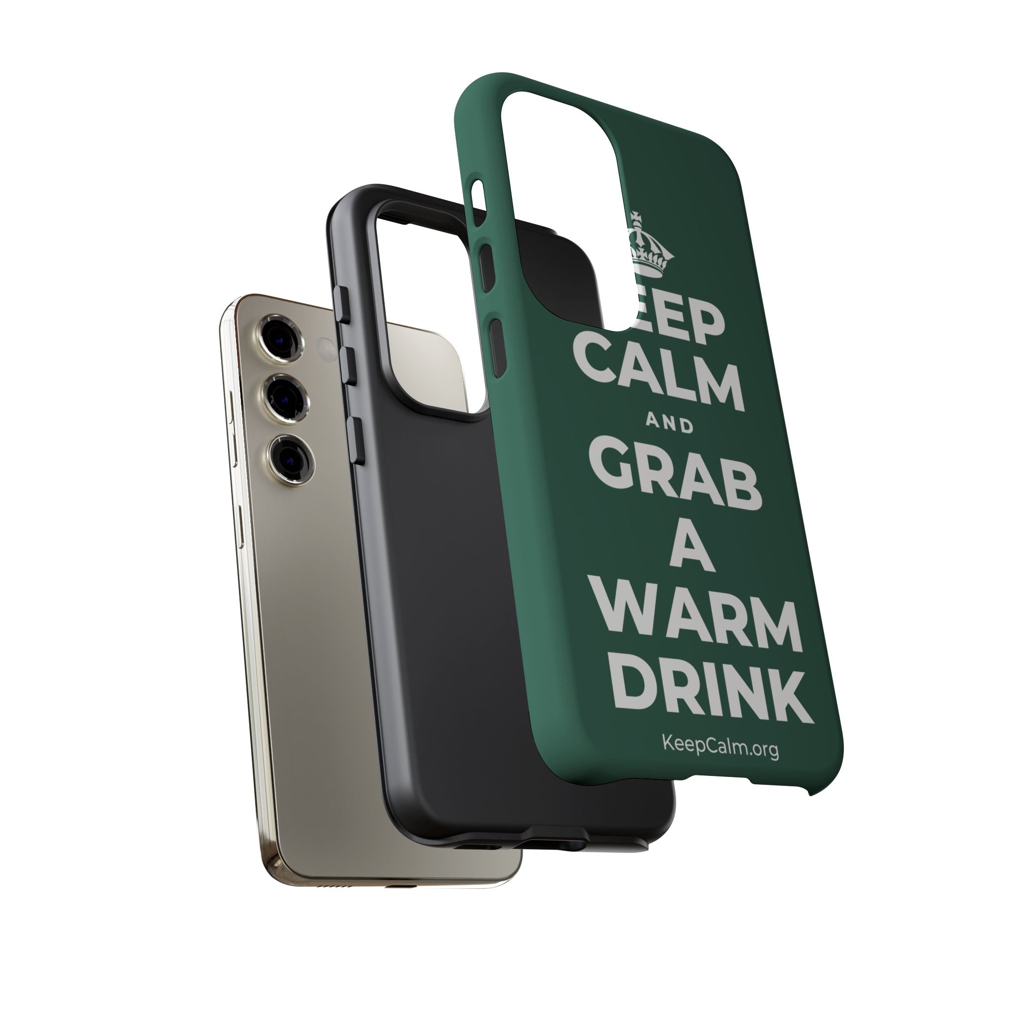 KEEP CALM AND GRAB A WARM DRINK Phone Case