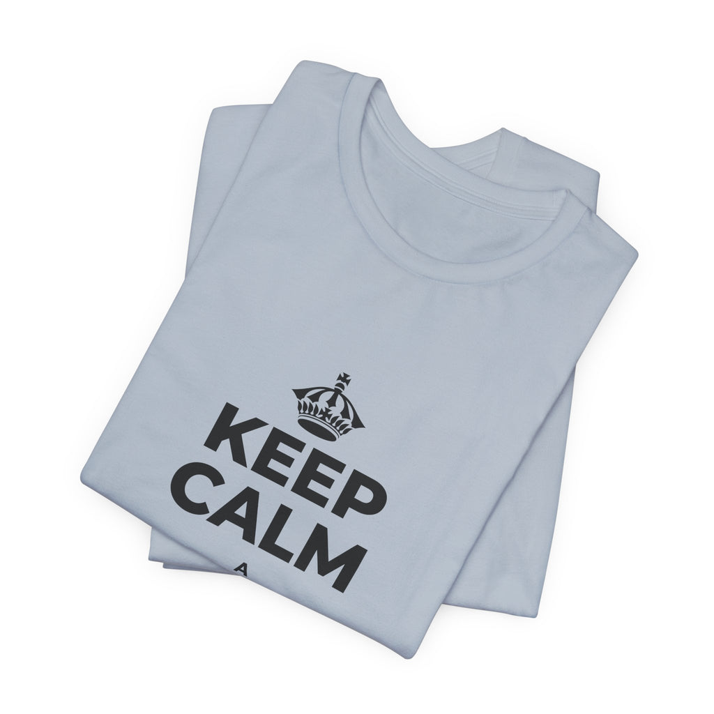 KEEP CALM A MINOʻAKA NŌ T-Shirt (White–Asphalt)