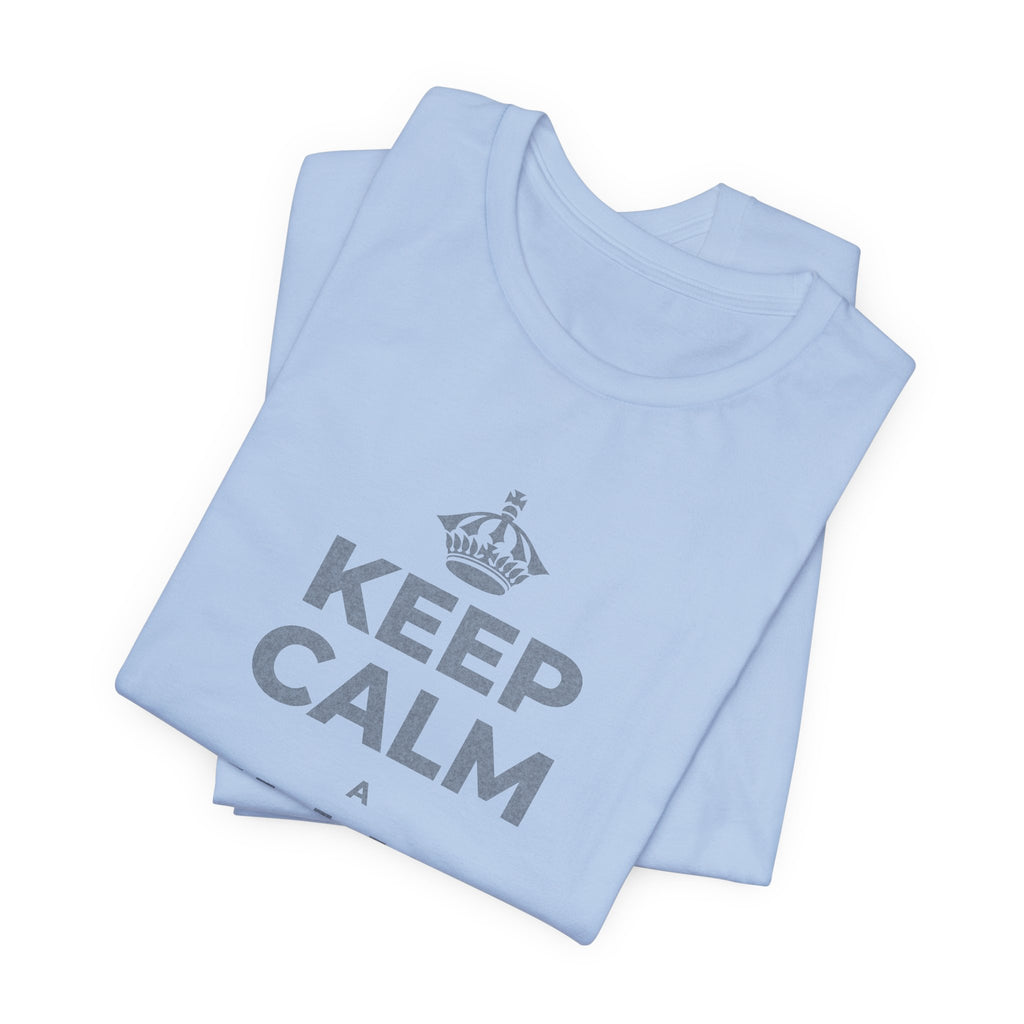 KEEP CALM A ʻIMI I KOU MĀLIE T-Shirt (Baby Blue–Silver)
