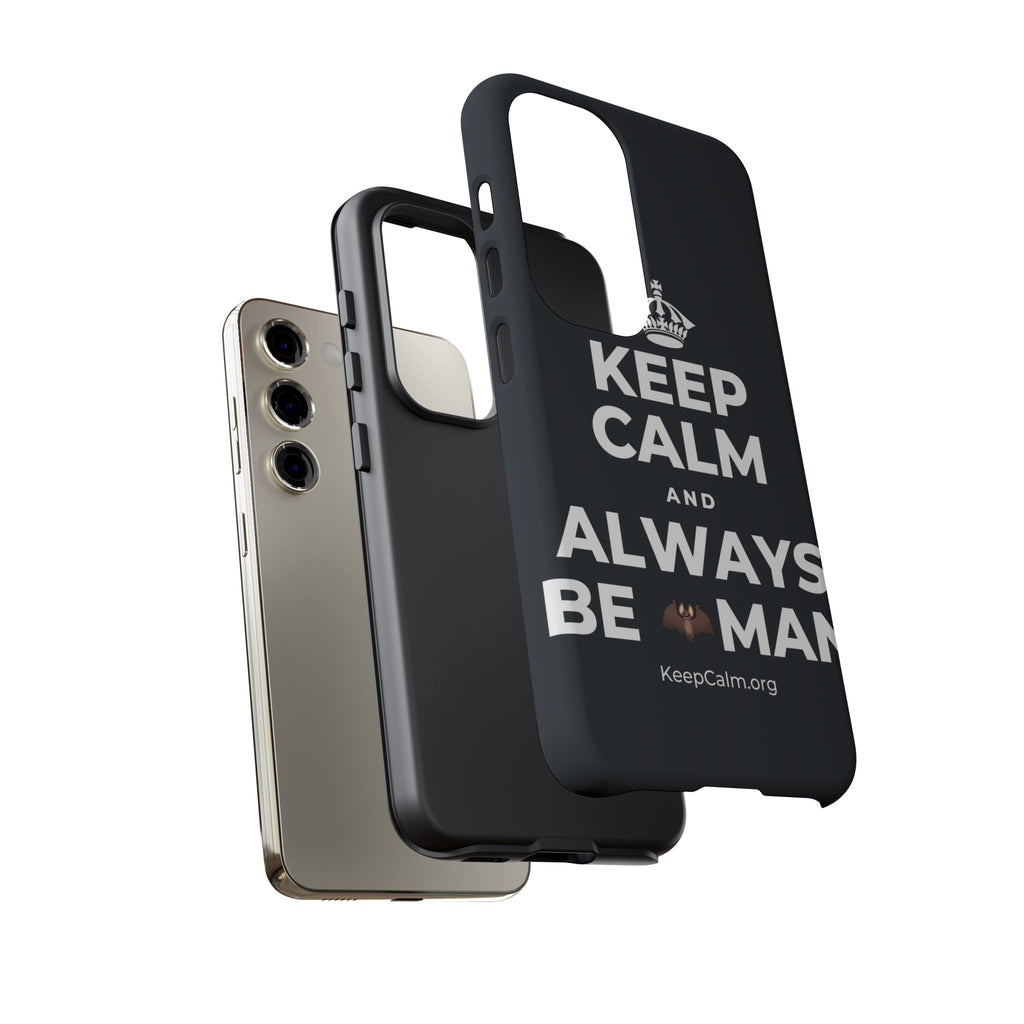 KEEP CALM AND ALWAYS BE 🦇MAN Phone Case (Dark)