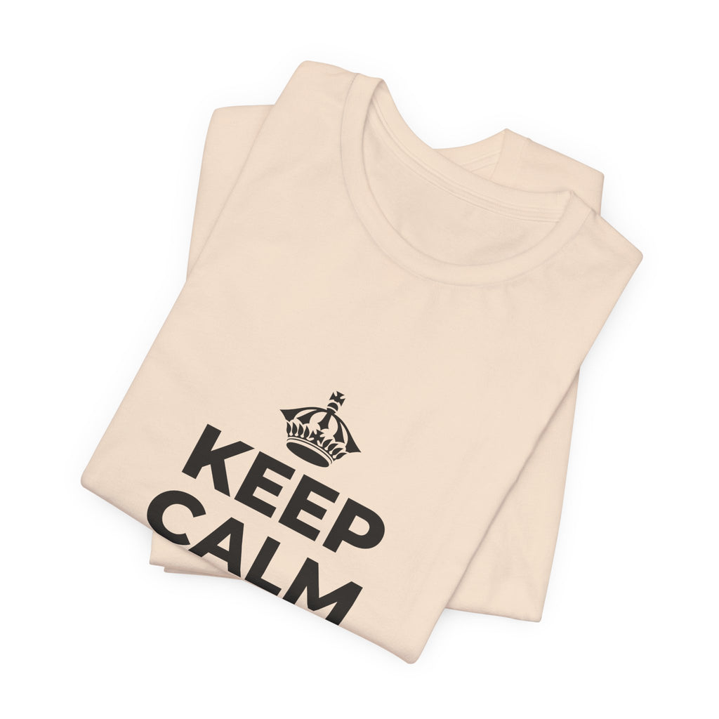 KEEP CALM AND BREATHE T-Shirt (Soft Cream–Heather Mauve)