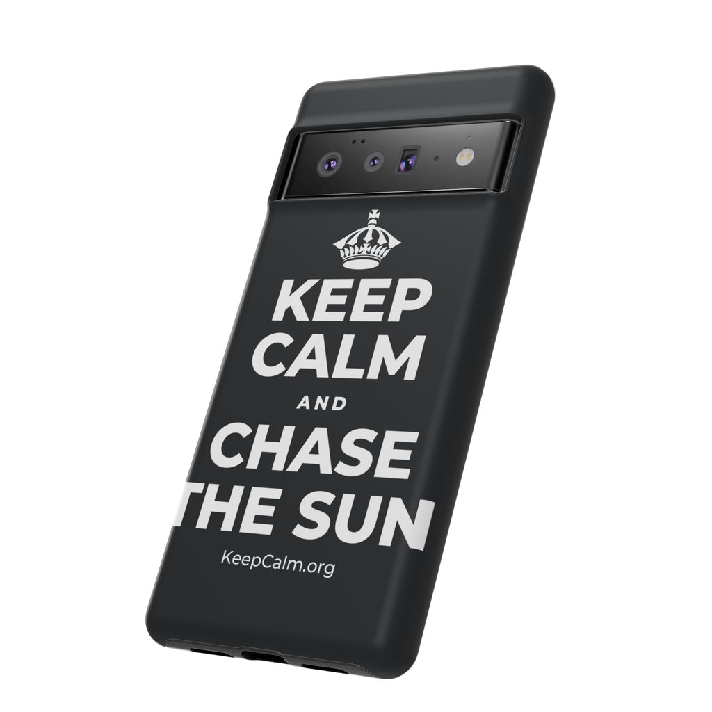 KEEP CALM AND CHASE THE SUN Phone Case (Dark)