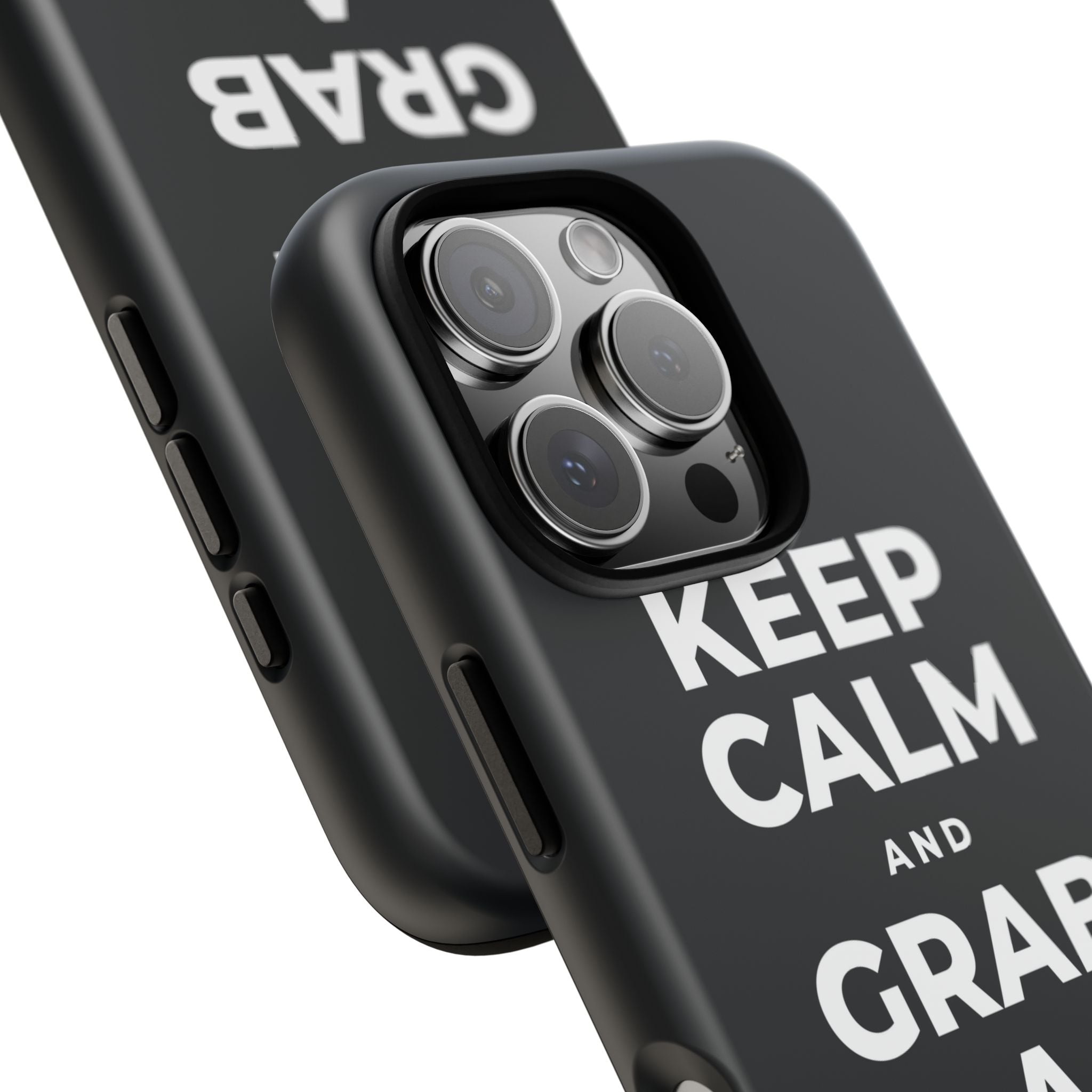 KEEP CALM AND GRAB A WARM DRINK Phone Case (Dark)