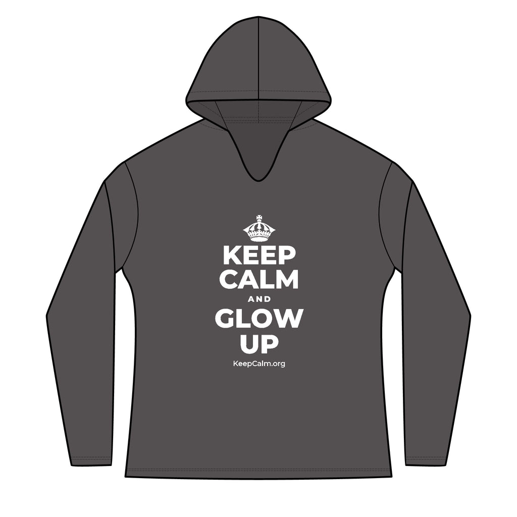 KEEP CALM AND GLOW UP Women's Long Sleeve Hoodie