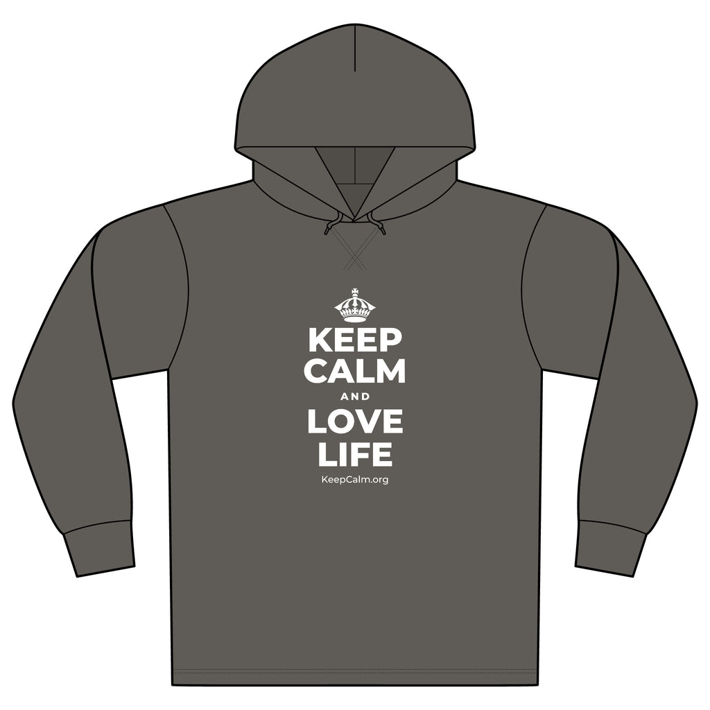 KEEP CALM AND LOVE LIFE Organic Hoodie Tee
