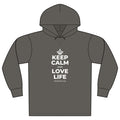 KEEP CALM AND LOVE LIFE Organic Hoodie Tee