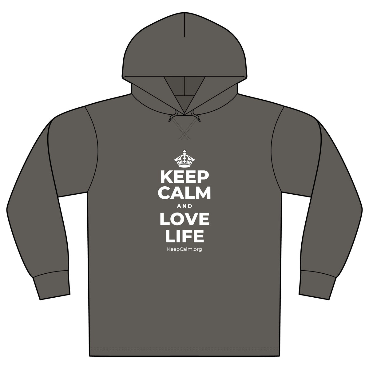 KEEP CALM AND LOVE LIFE Organic Hoodie Tee