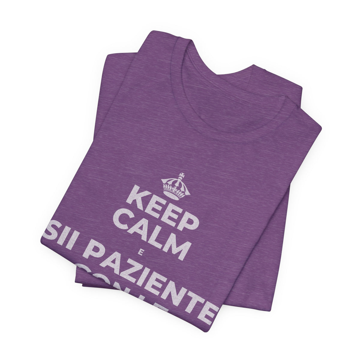 KEEP CALM E SII PAZIENTE CON LE NUOVE ABITUDINI T-Shirt (Baby Blue–Silver)