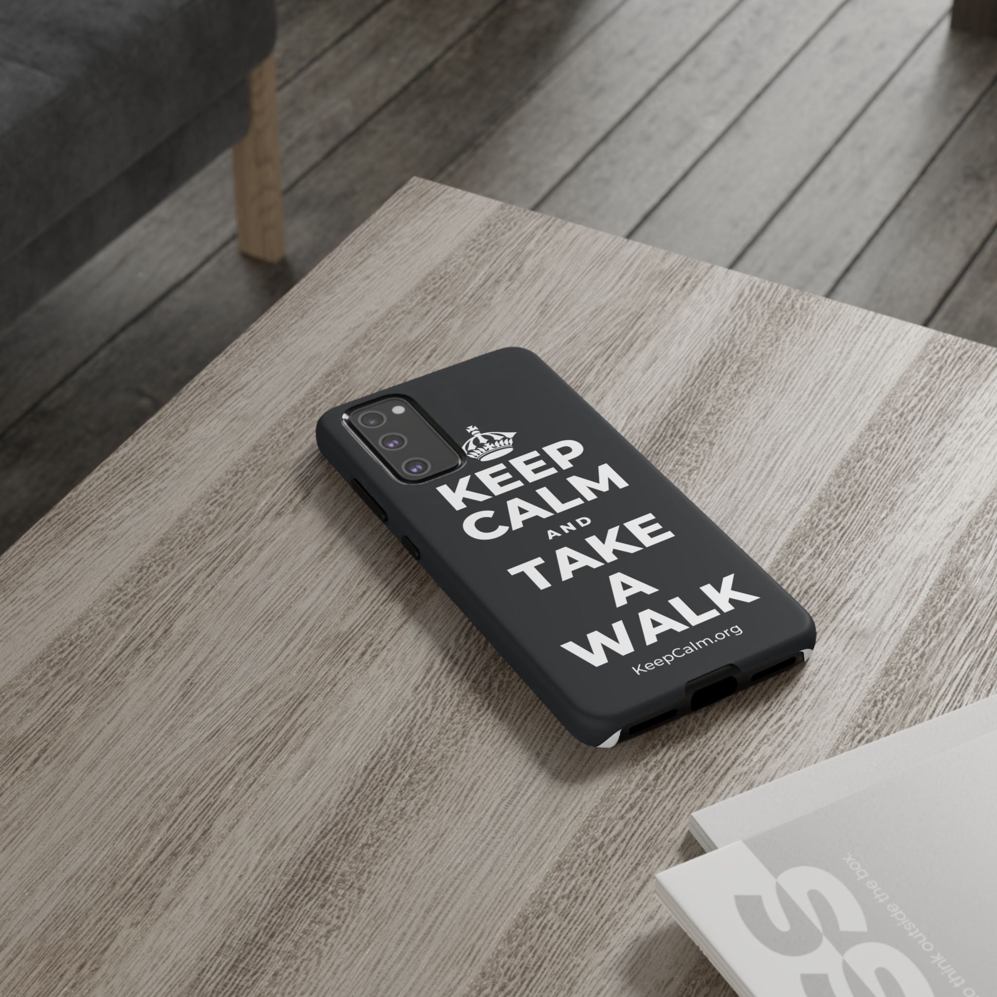 KEEP CALM AND TAKE A WALK Phone Case (Dark)