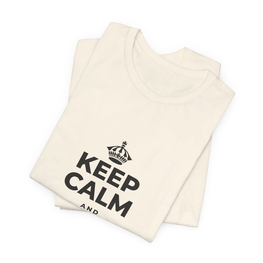 KEEP CALM AND KEEP DREAMING T-Shirt (White–Asphalt)