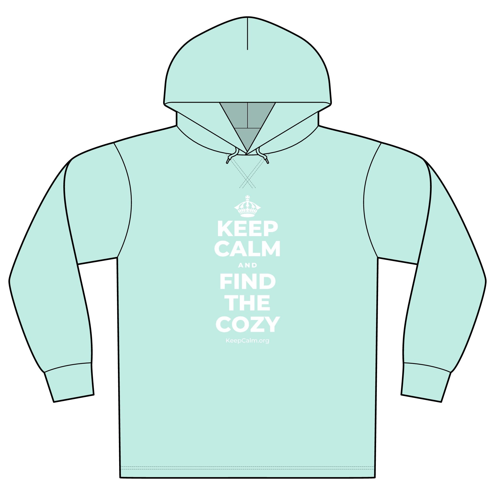 KEEP CALM AND FIND THE COZY Organic Hoodie Tee