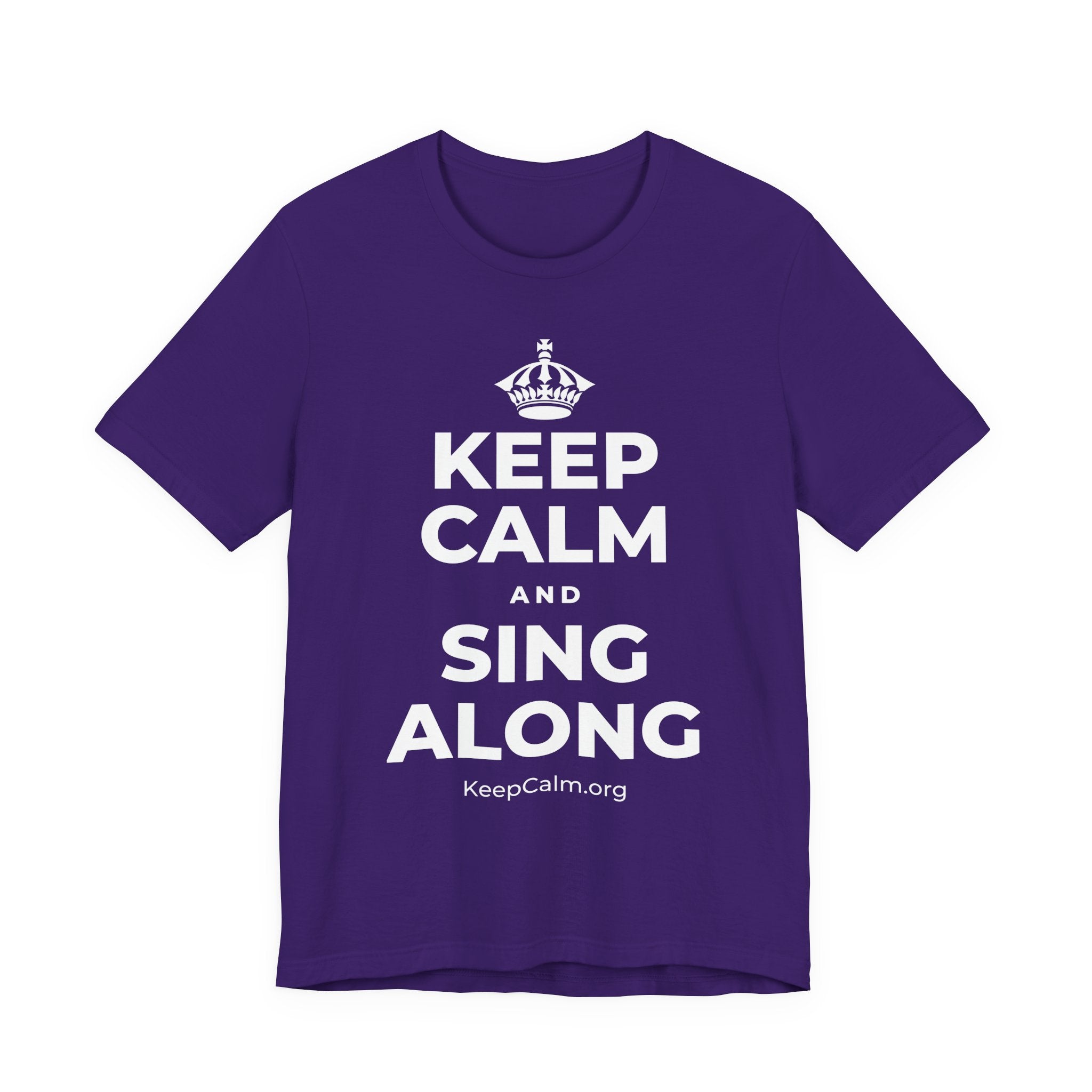 KEEP CALM AND SING ALONG T-Shirt (Soft Cream–Heather Mauve)