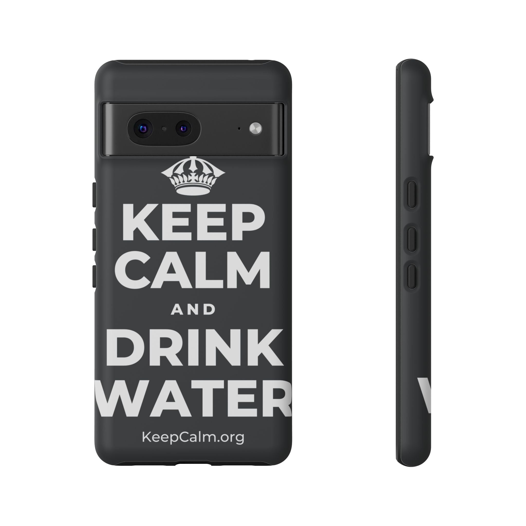 KEEP CALM AND DRINK WATER Phone Case (Dark)