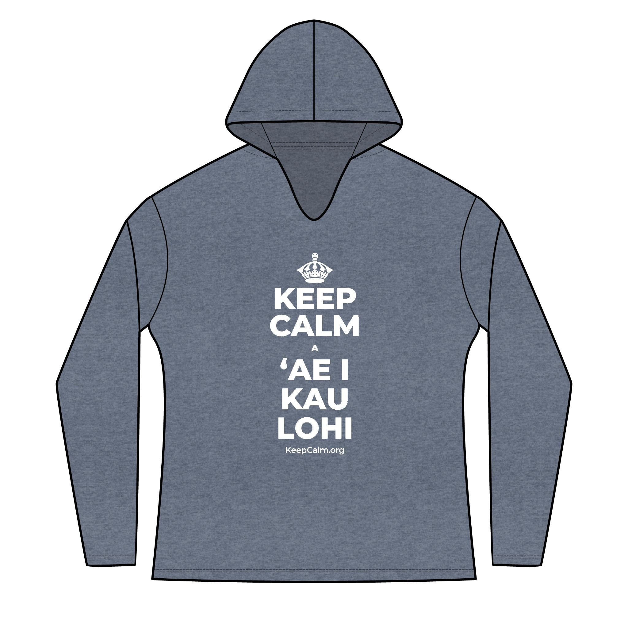KEEP CALM A ʻAE I KAU LOHI Women's Long Sleeve Hoodie