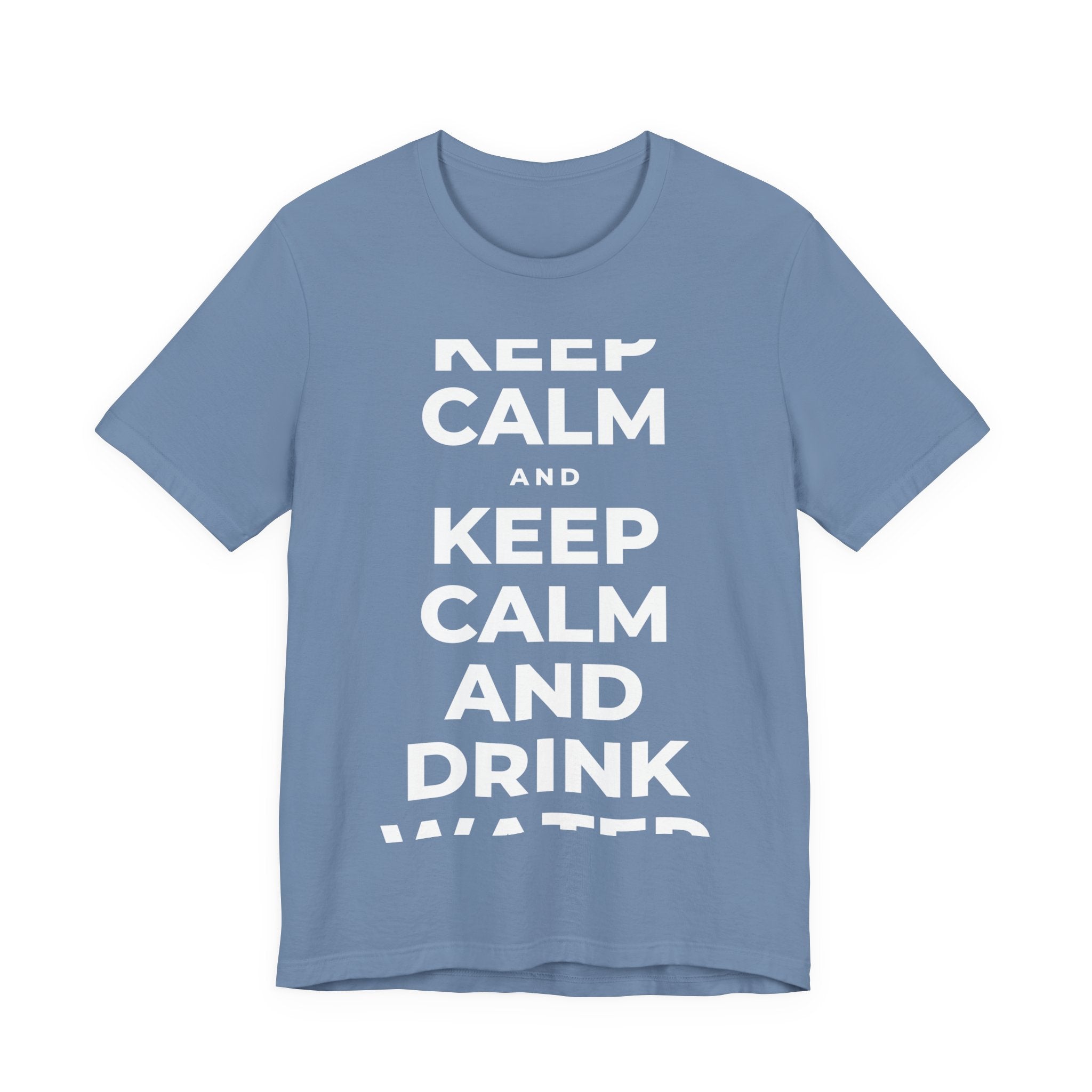 KEEP CALM AND DRINK WATER T-Shirt (Soft Cream–Heather Mauve)