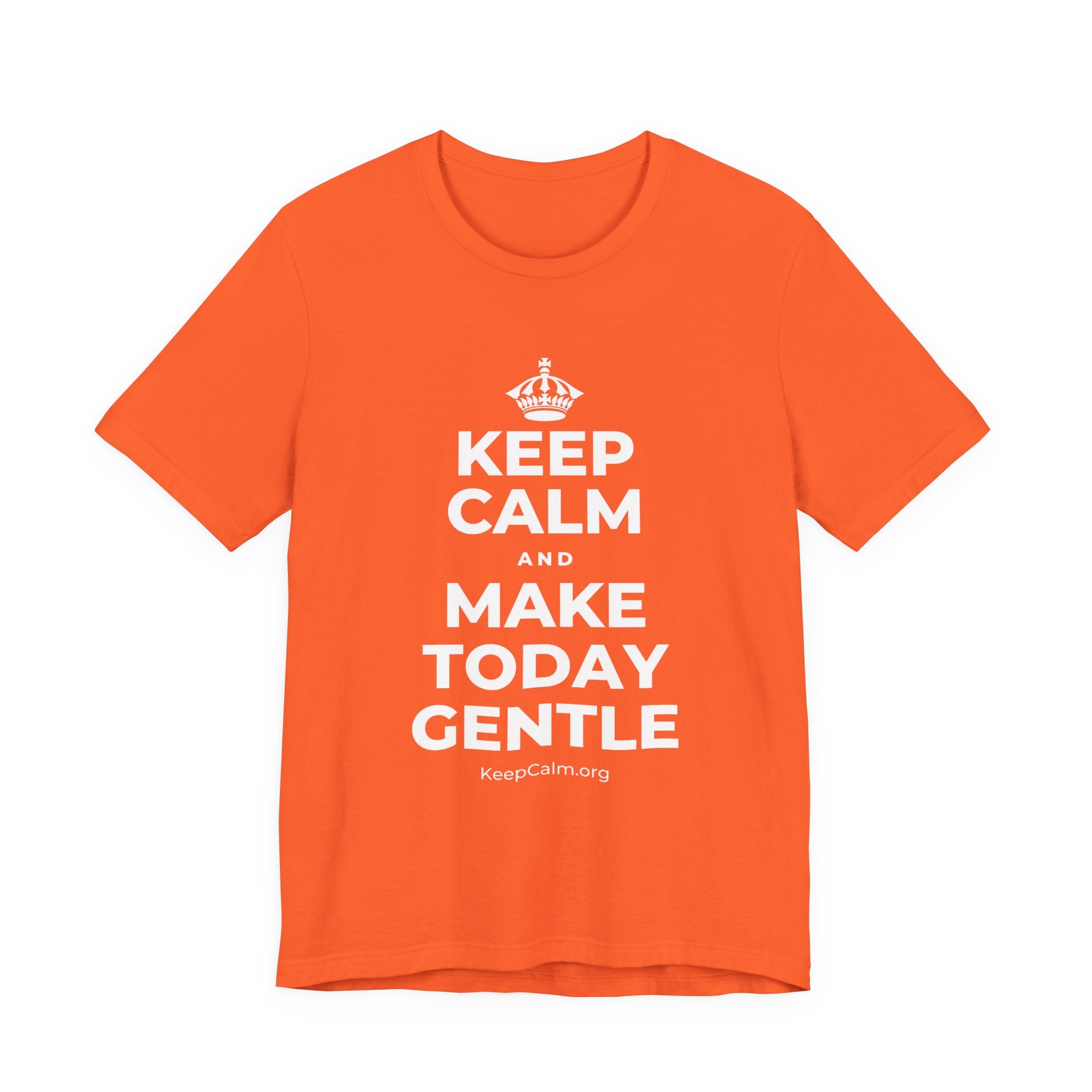 KEEP CALM AND MAKE TODAY GENTLE T-Shirt (Baby Blue–Silver)