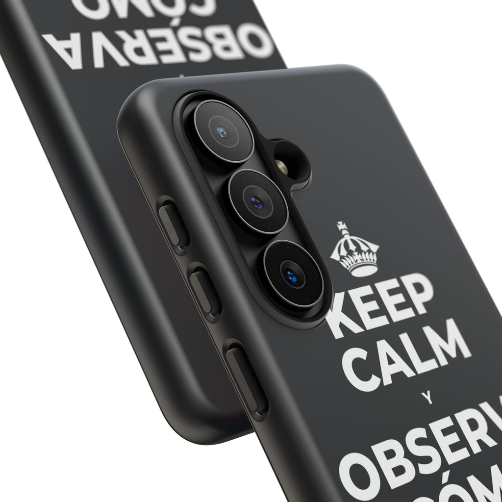 KEEP CALM Y OBSERVA CÓMO TODO FLORECE Phone Case (Dark)