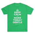 KEEP CALM AND MAKE TODAY GENTLE Tri-Blend Tee