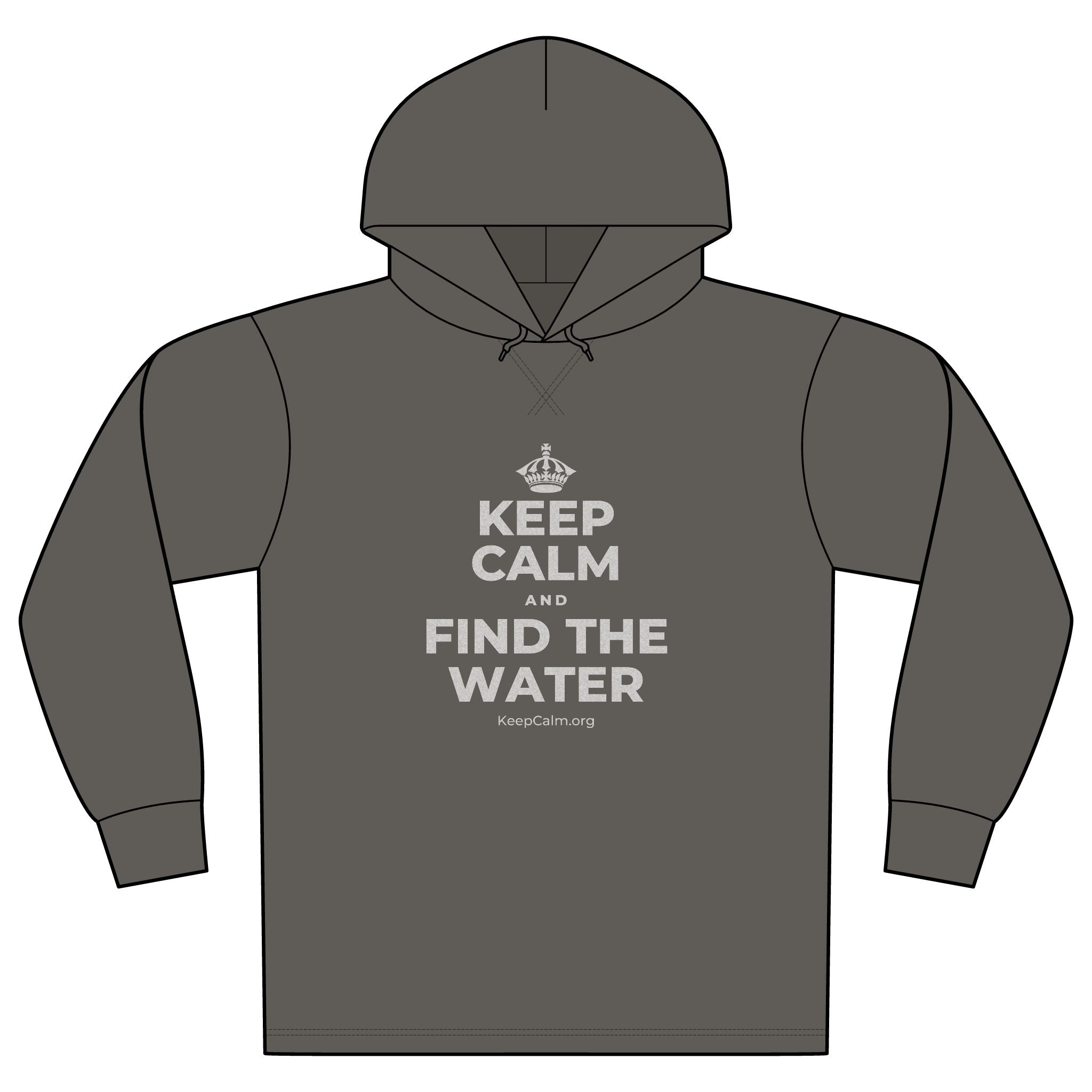 KEEP CALM AND FIND THE WATER Organic Hoodie Tee