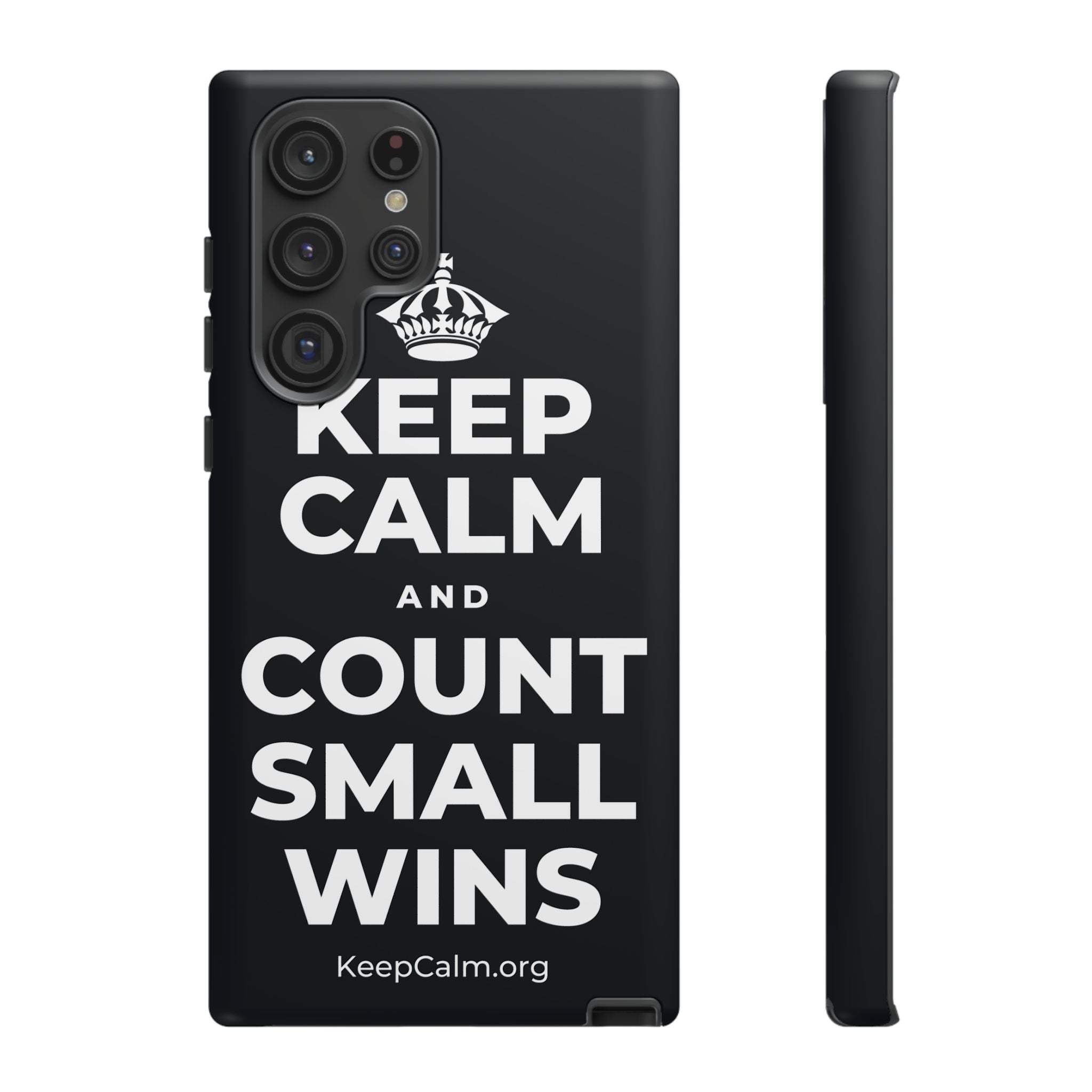 KEEP CALM AND COUNT SMALL WINS Phone Case (Dark)