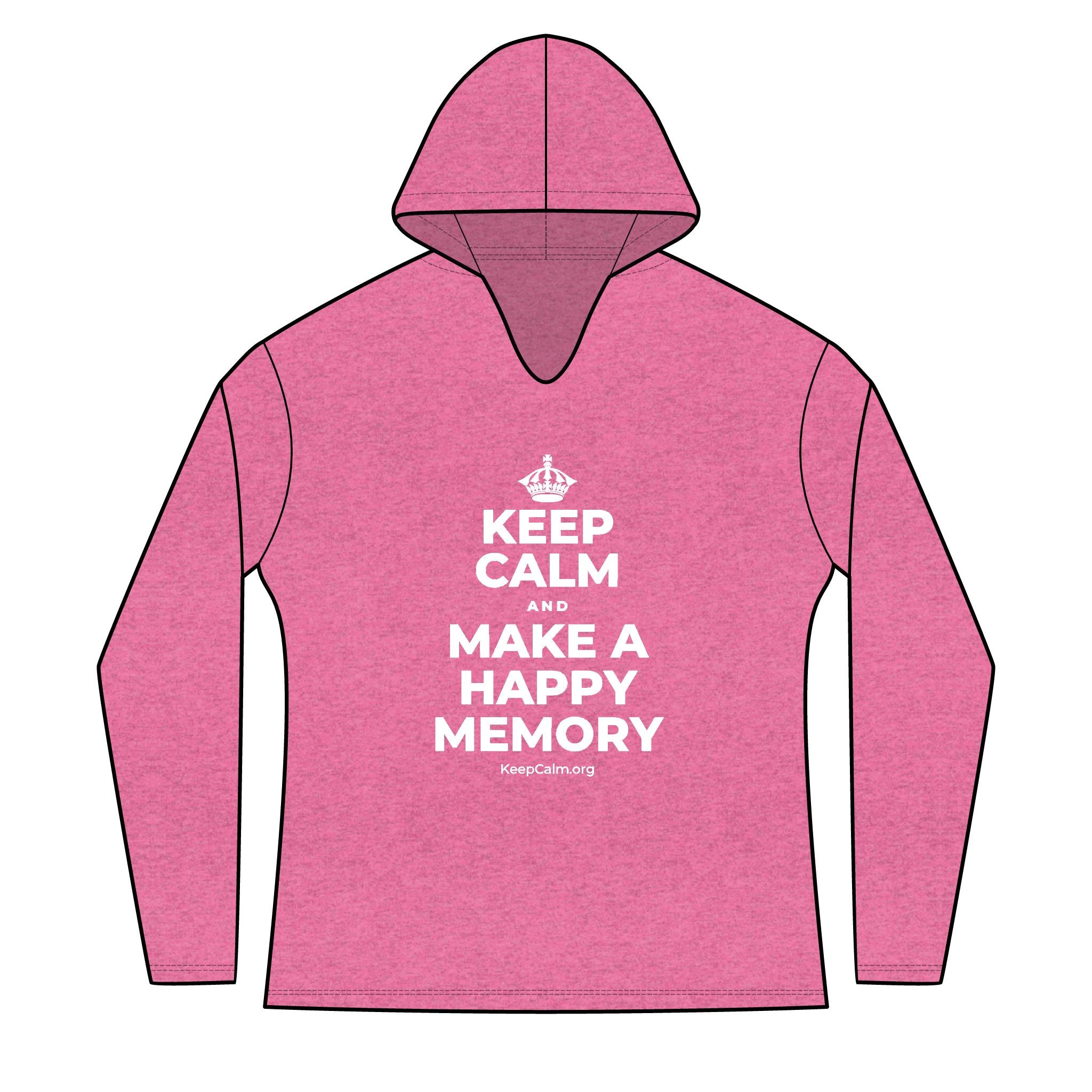 KEEP CALM AND MAKE A HAPPY MEMORY Women's Long Sleeve Hoodie
