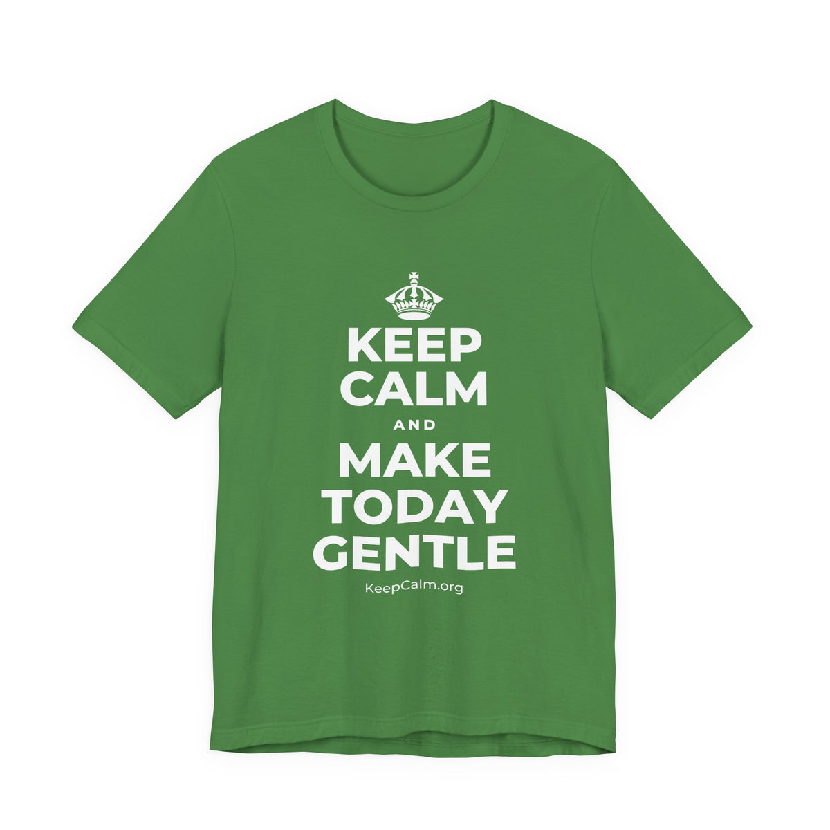 KEEP CALM AND MAKE TODAY GENTLE T-Shirt (Baby Blue–Silver)