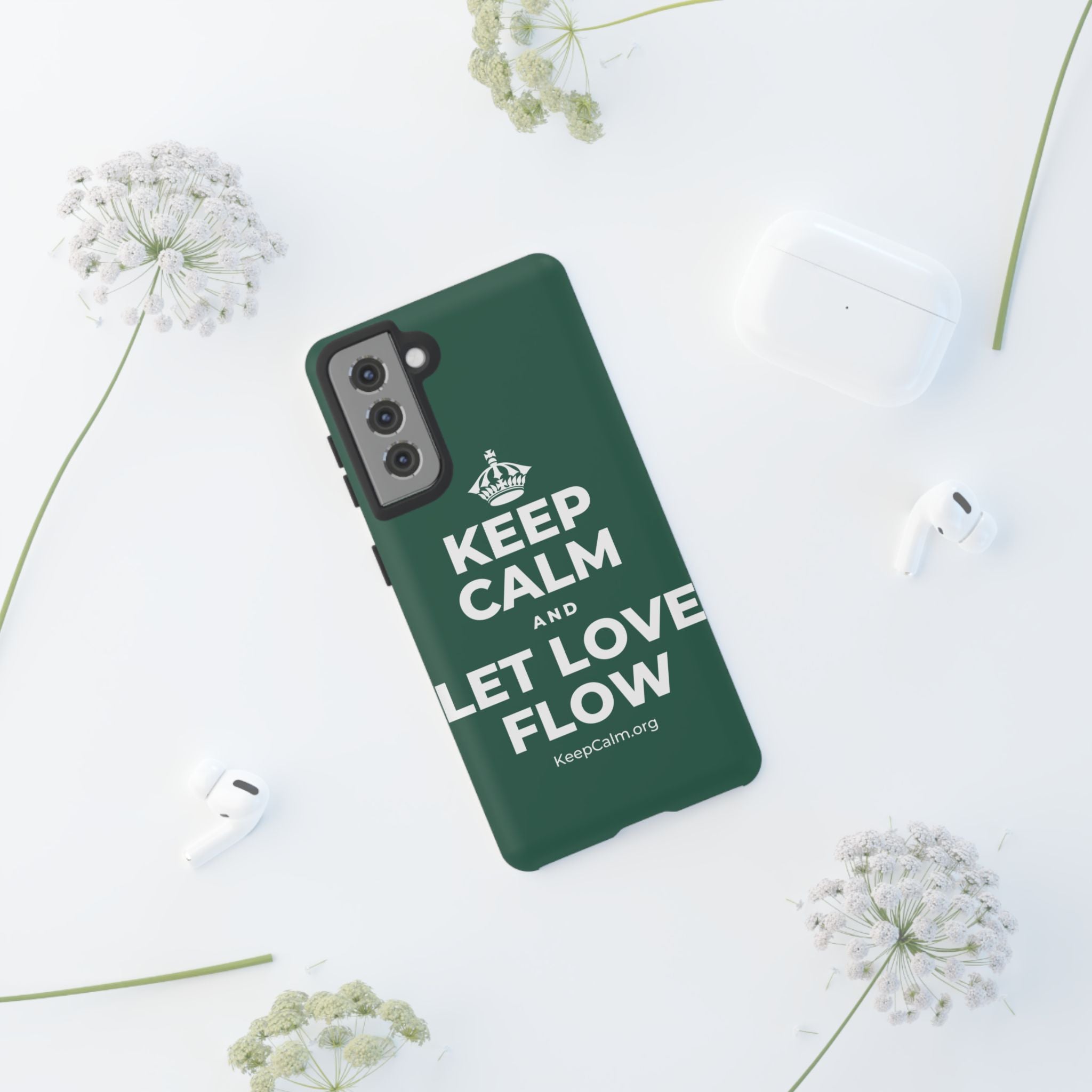 KEEP CALM AND LET LOVE FLOW Phone Case