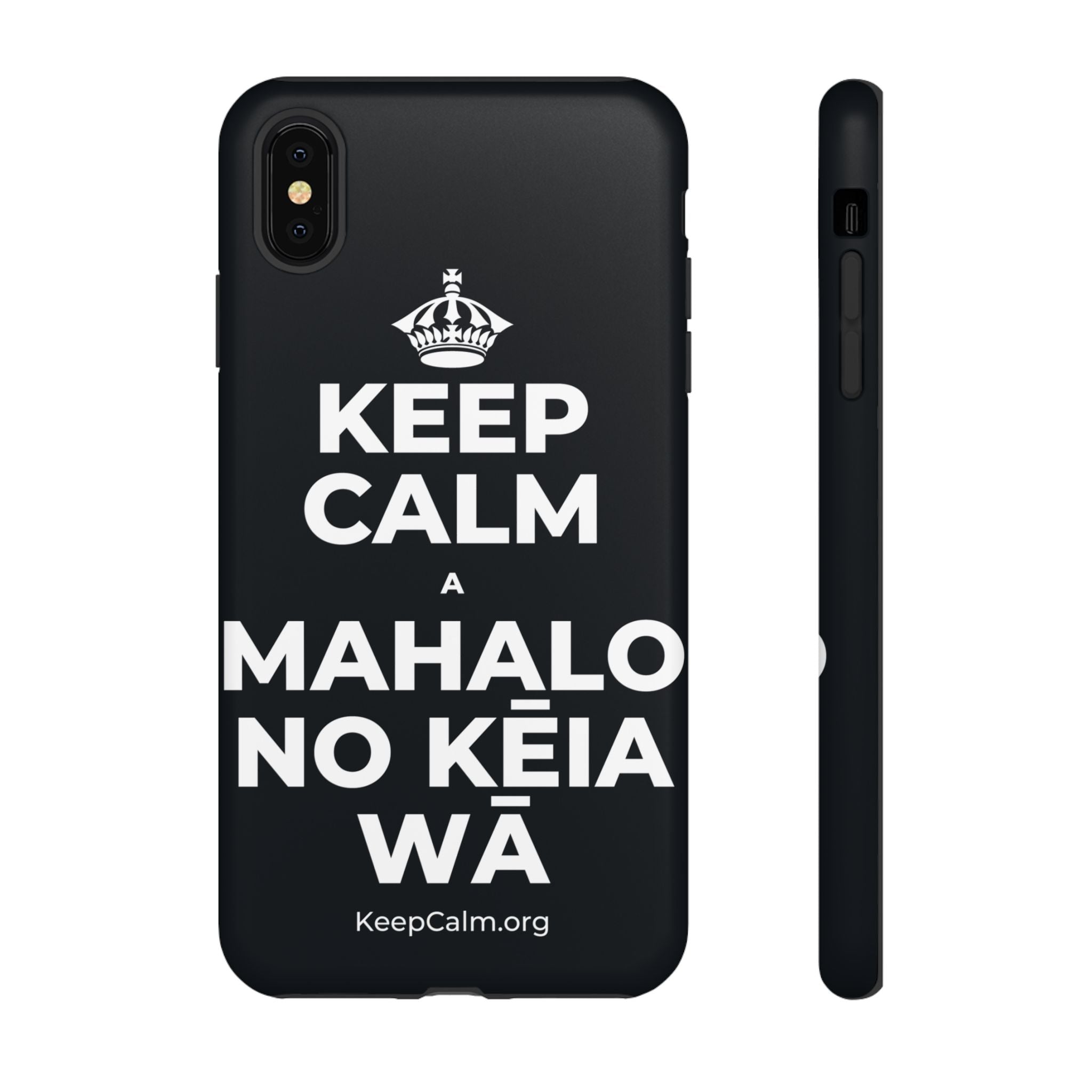 KEEP CALM A MAHALO NO KĒIA WĀ Phone Case (Dark)