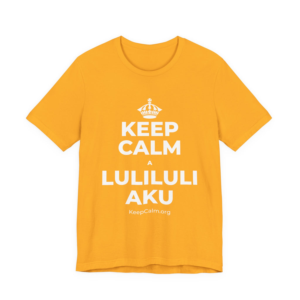 KEEP CALM A LULILULI AKU T-Shirt (Baby Blue–Silver)