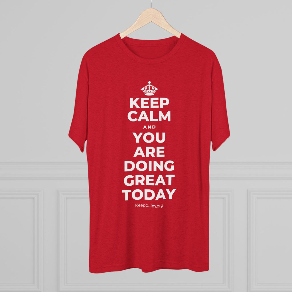 KEEP CALM AND YOU ARE DOING GREAT TODAY Tri-Blend Tee