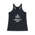 KEEP CALM Y ABRÍGATE BIEN Women's Racerback Tank