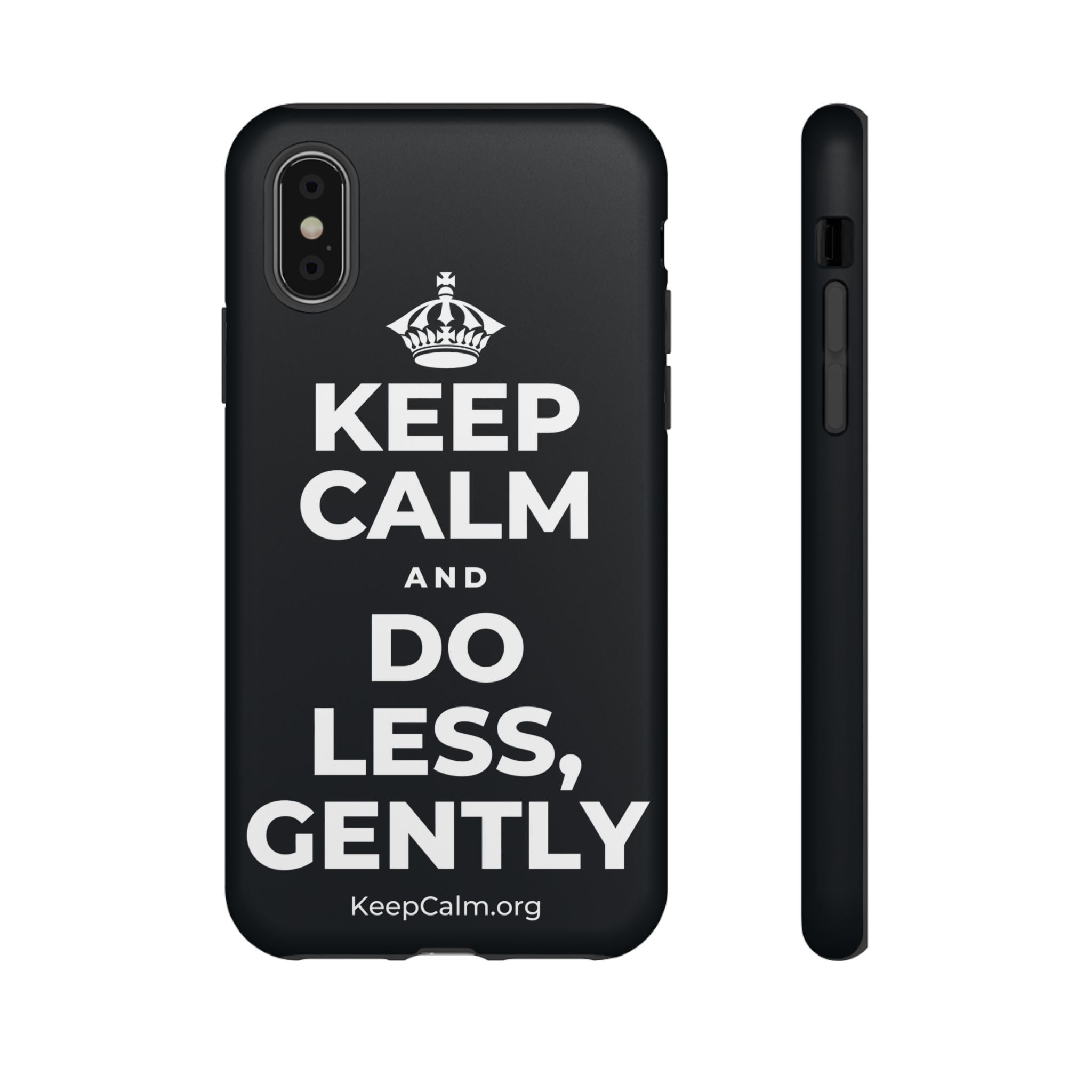KEEP CALM AND DO LESS, GENTLY Phone Case (Dark)