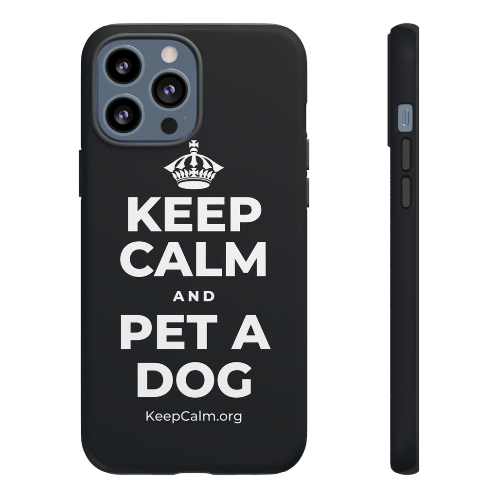 KEEP CALM AND PET A DOG Phone Case (Dark)