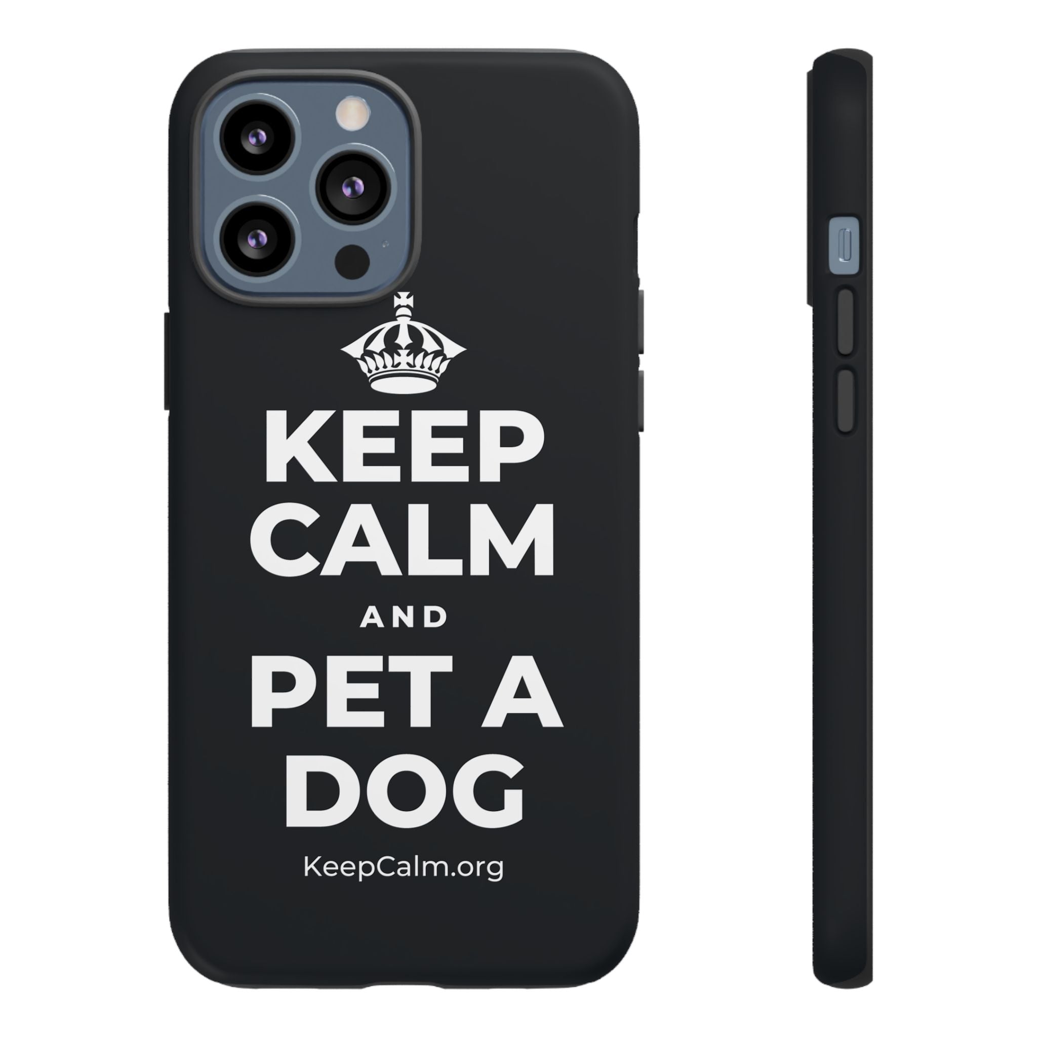 KEEP CALM AND PET A DOG Phone Case (Dark)