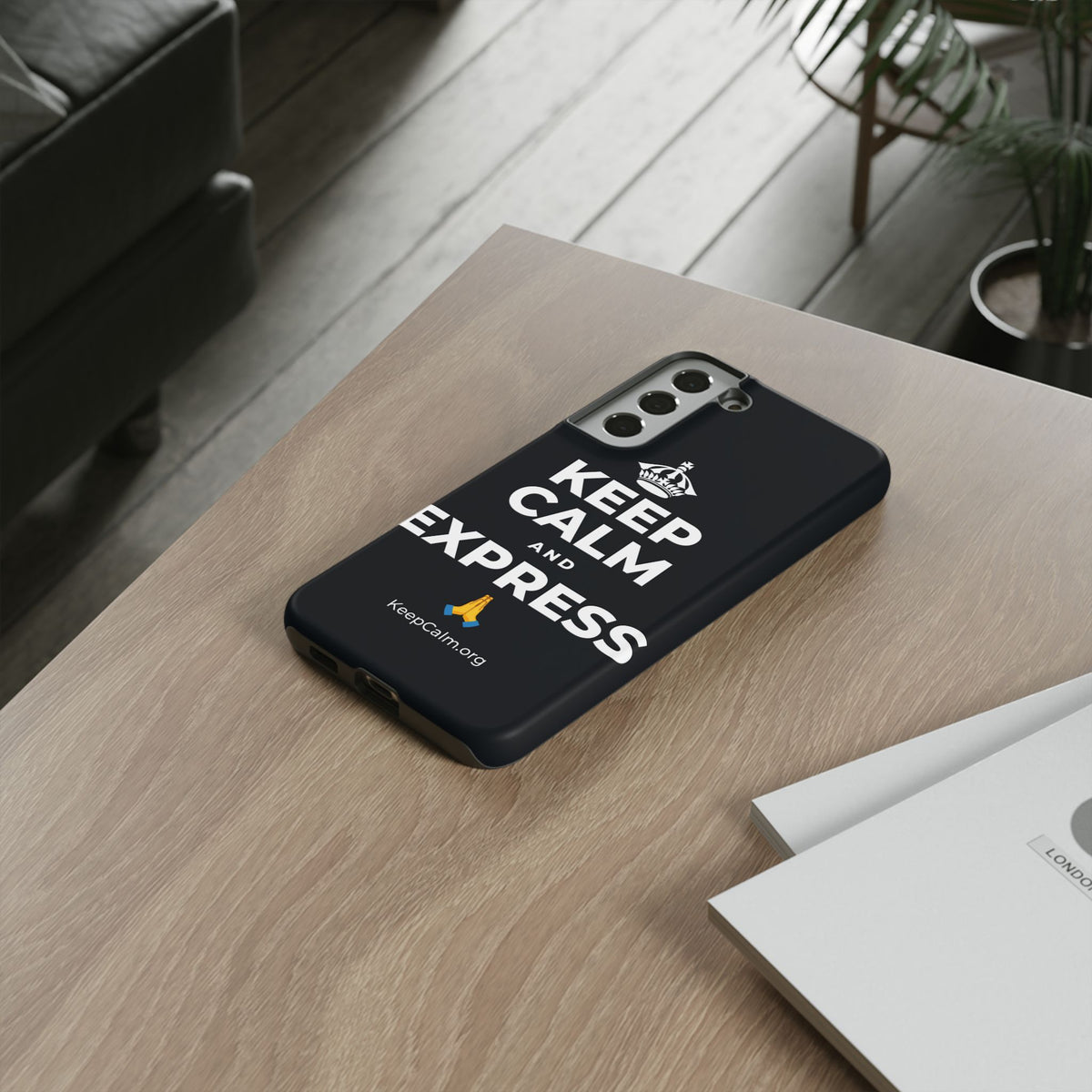 KEEP CALM AND EXPRESS 🙏 Phone Case (Dark)