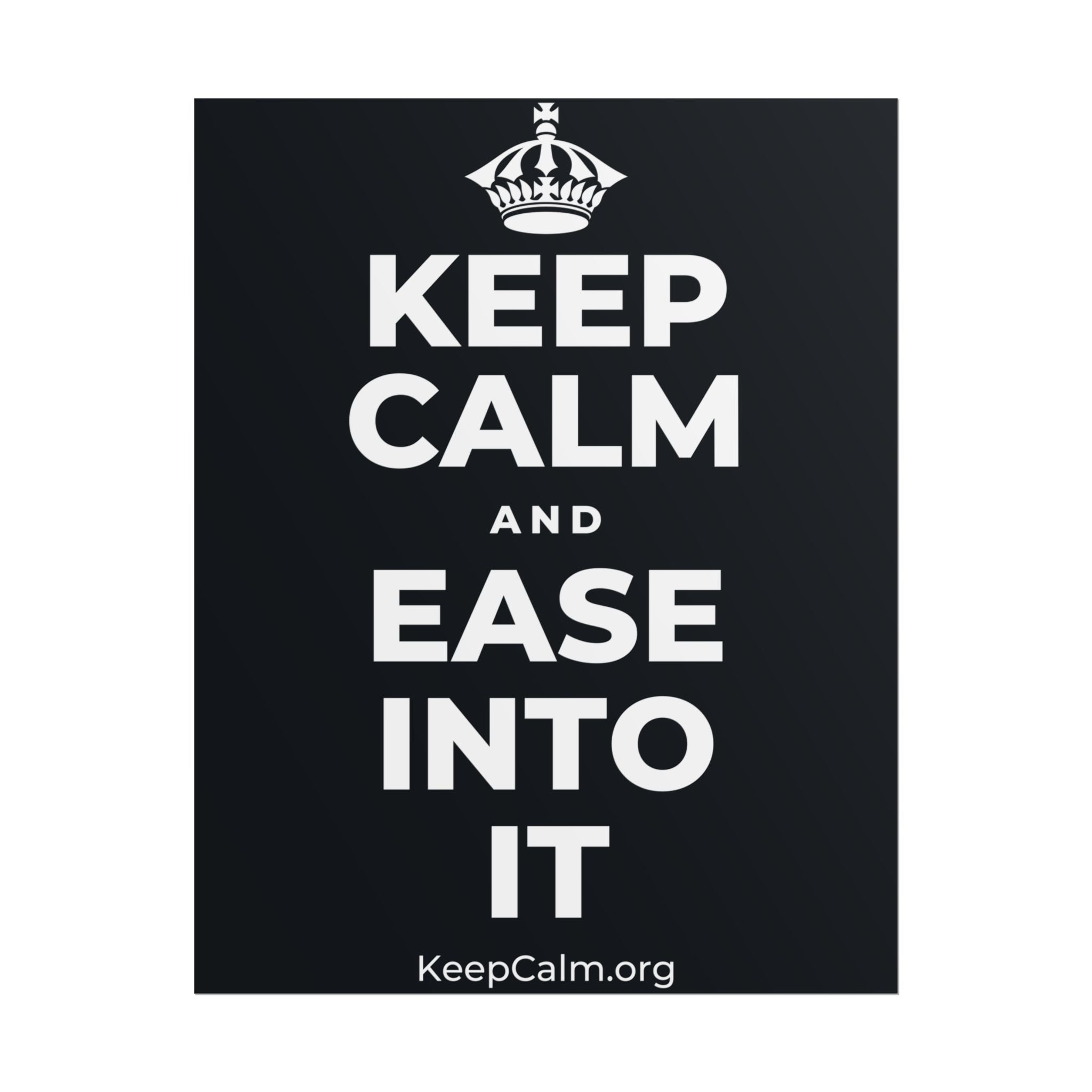 KEEP CALM AND EASE INTO IT Poster (Dark)