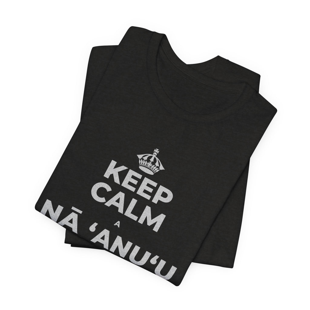 KEEP CALM A NĀ ʻANUʻU LIʻILIʻI, MAKAHIKI NUI T-Shirt (Soft Cream–Heather Mauve)