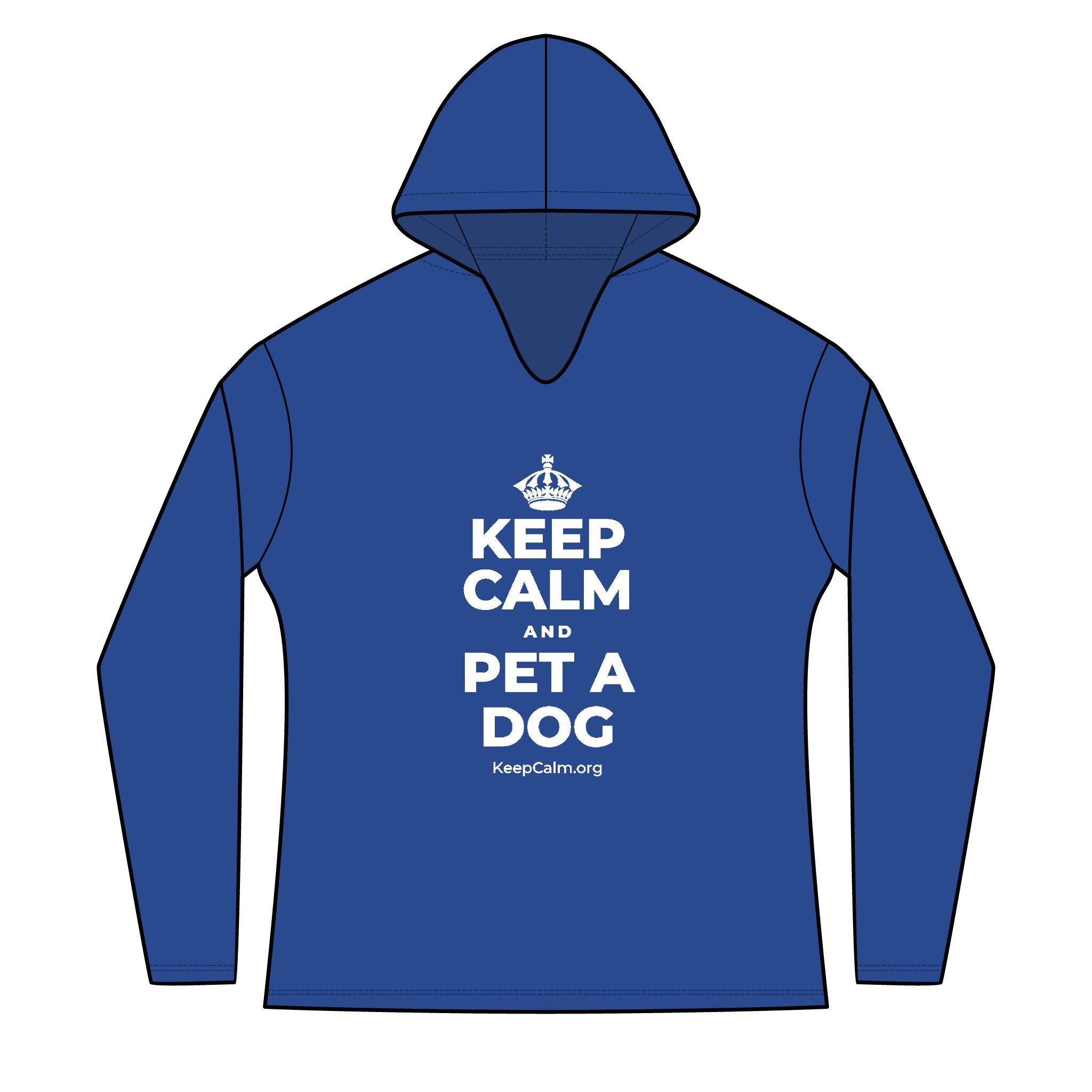 KEEP CALM AND PET A DOG Women's Long Sleeve Hoodie