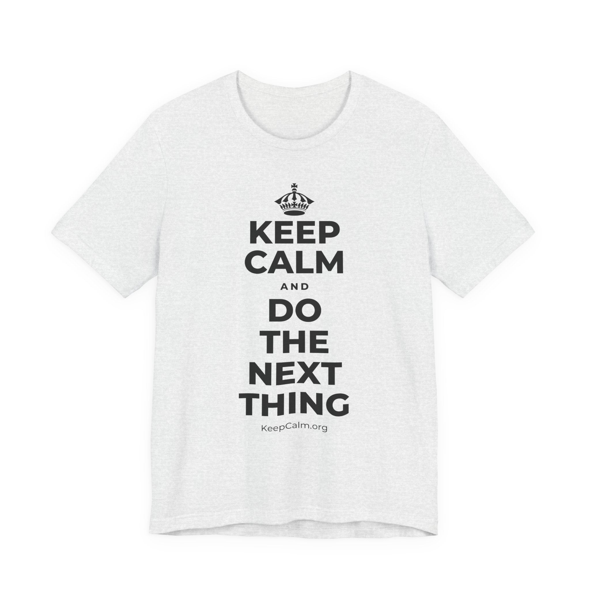 KEEP CALM AND DO THE NEXT THING T-Shirt (Soft Cream–Heather Mauve)