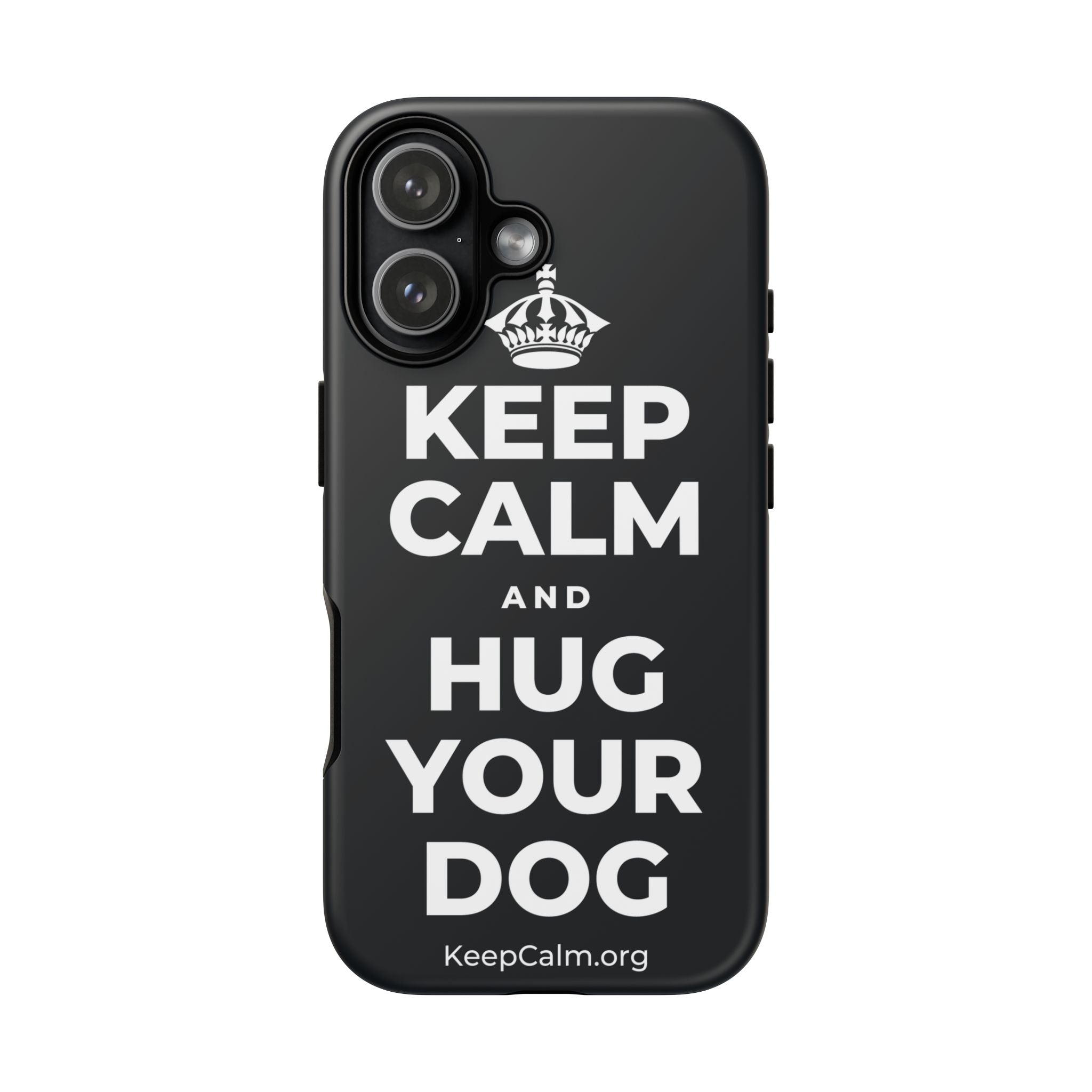 KEEP CALM AND HUG YOUR DOG Phone Case (Dark)