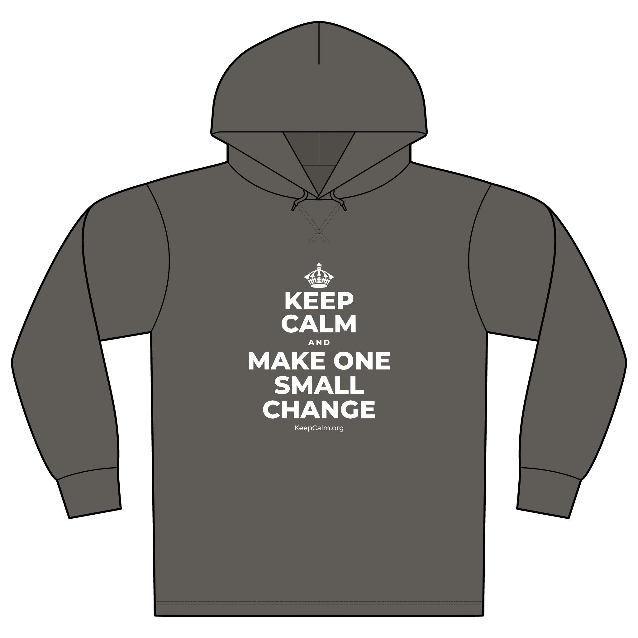 KEEP CALM AND MAKE ONE SMALL CHANGE Organic Hoodie Tee