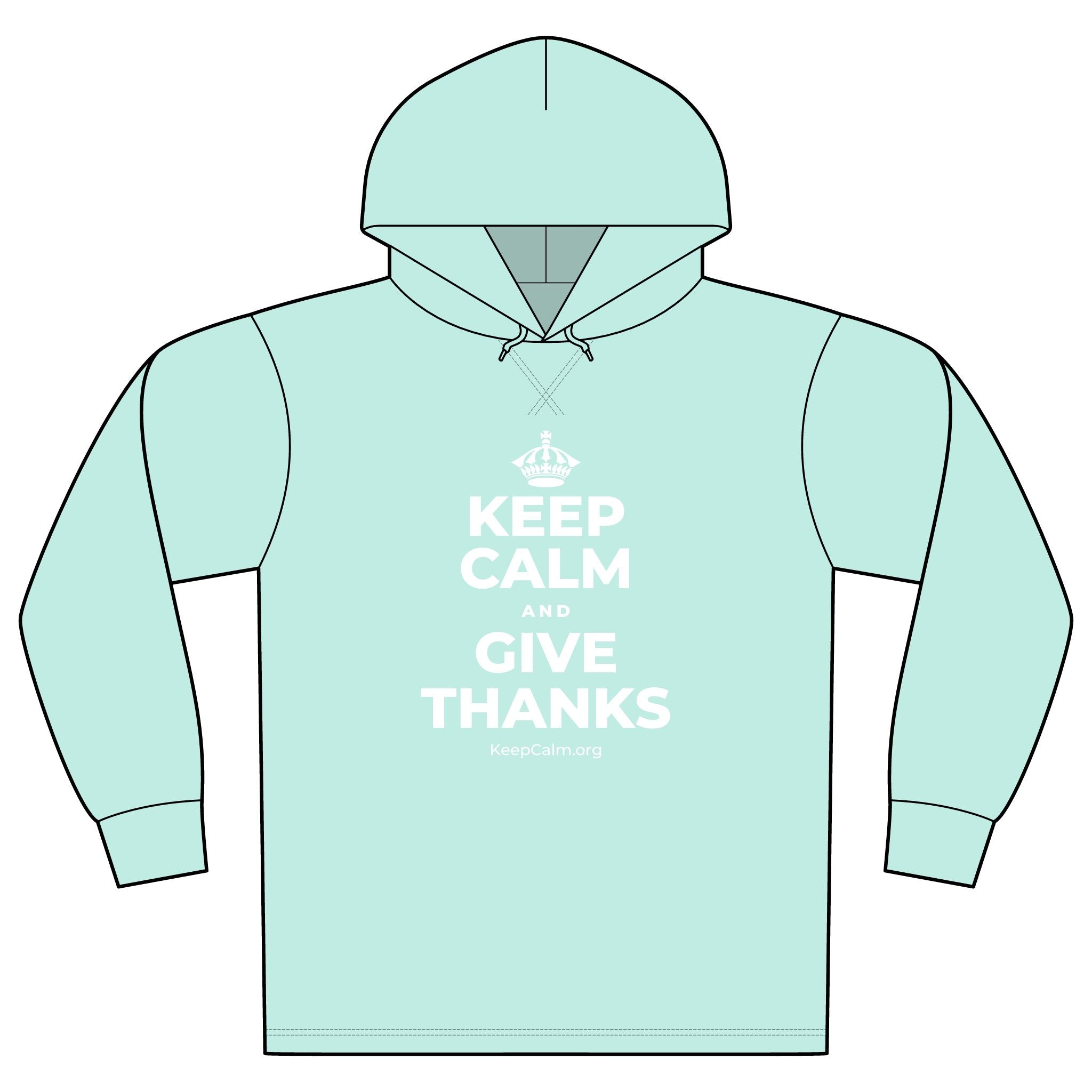 KEEP CALM AND GIVE THANKS Organic Hoodie Tee