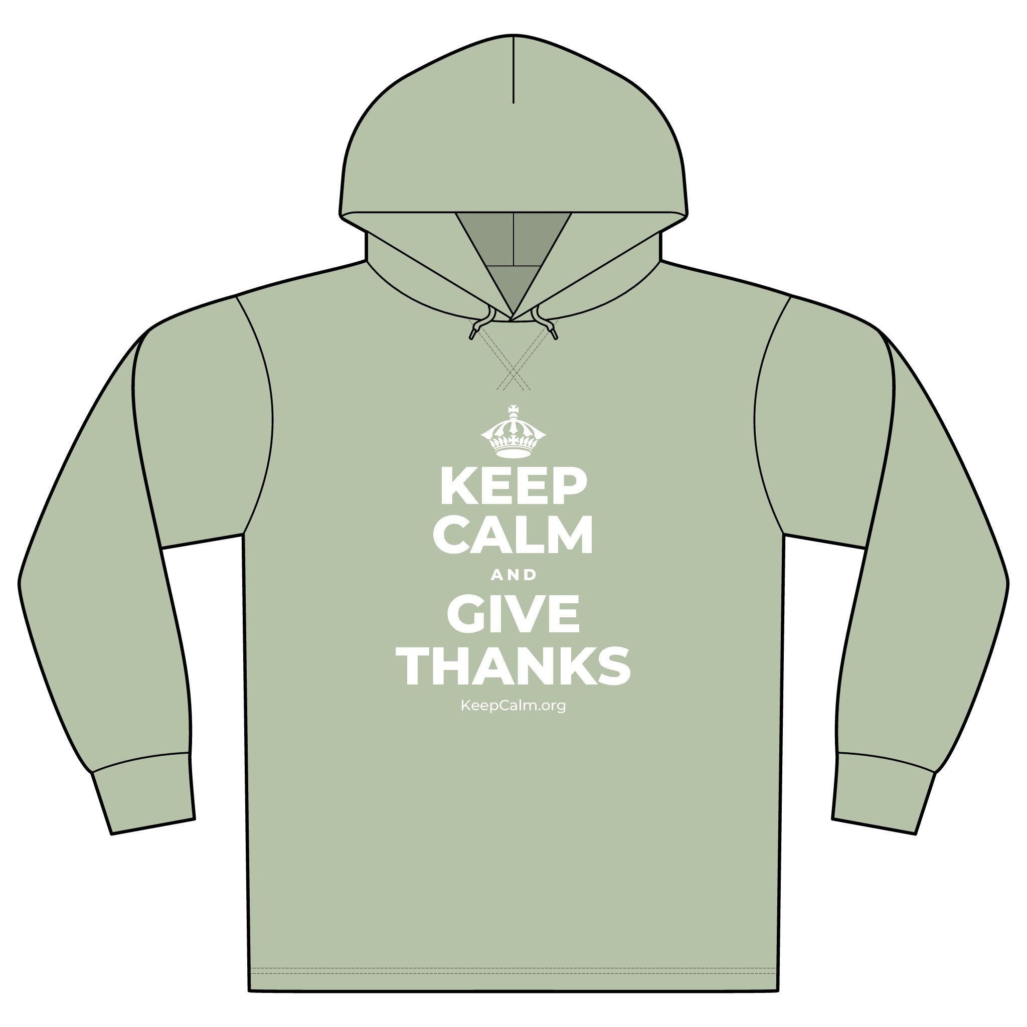 KEEP CALM AND GIVE THANKS Organic Hoodie Tee